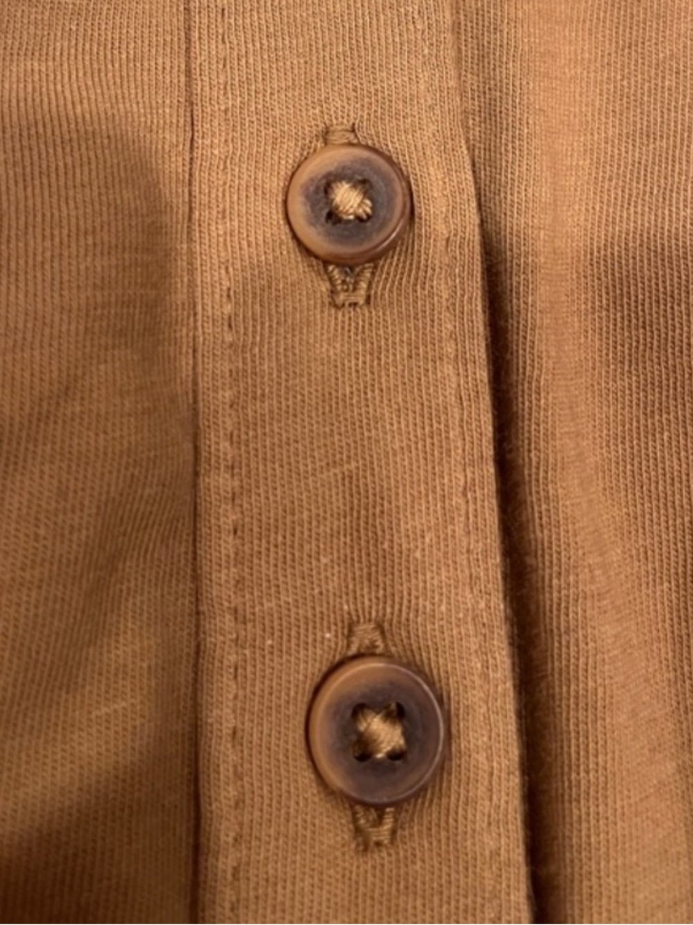 Banana Republic Women’s Tan Brown Henley Short Sleeve Shirt Size XL NWT - Picture 5 of 10